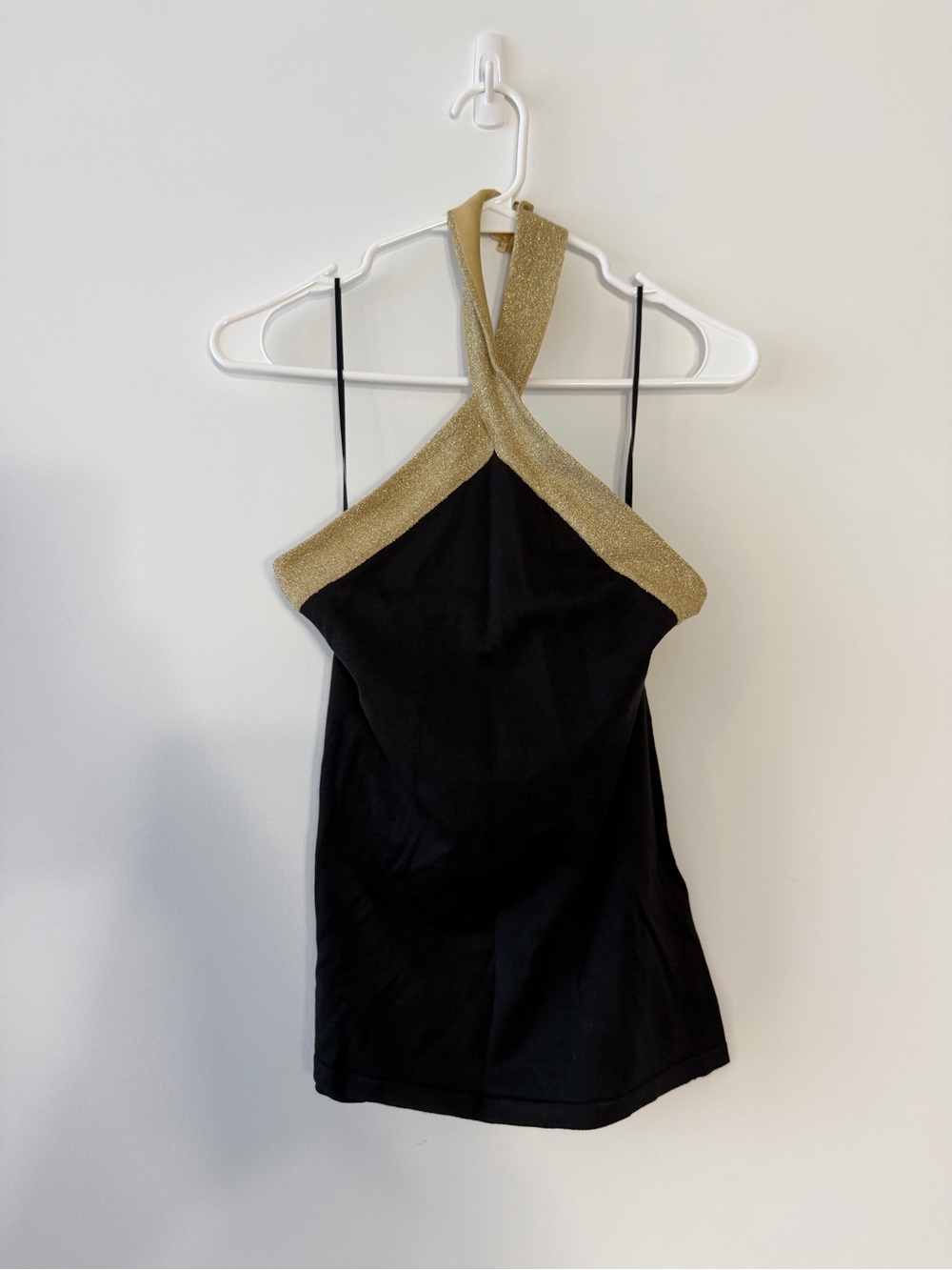 Ralph Lauren Black Halter with Gold Trim